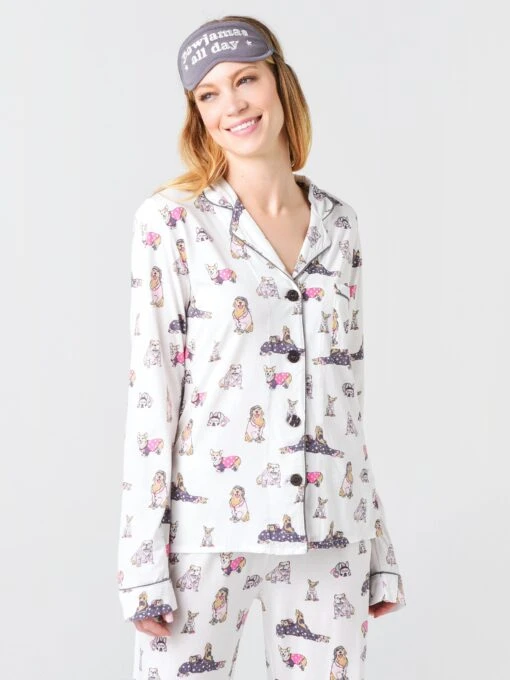 P.J. Salvage Printed Pajama Set With Mask -Clothing Line Store