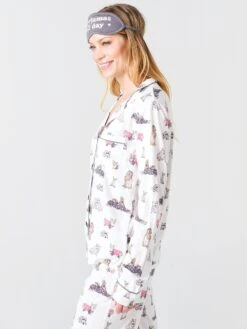 P.J. Salvage Printed Pajama Set With Mask -Clothing Line Store RSPYPJPJxIVORYxAlt2