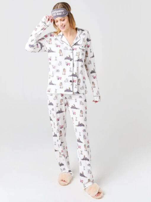 P.J. Salvage Printed Pajama Set With Mask -Clothing Line Store