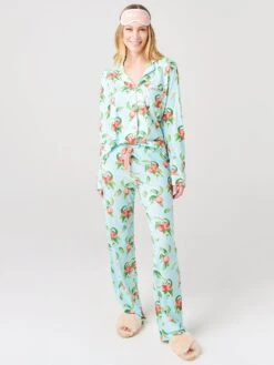 P.J. Salvage Printed Pajama Set With Mask -Clothing Line Store RSPYPJPJxMINTxPrimary