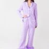 Sleeper Women's Party Pajama Set With Feathers -Clothing Line Store SH2166PxLAVENDERWHITExPrimary 44383218