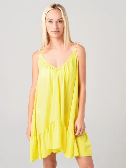 9 Seed Women's St. Tropez Ruffle Mini Cover-Up Dress -Clothing Line Store