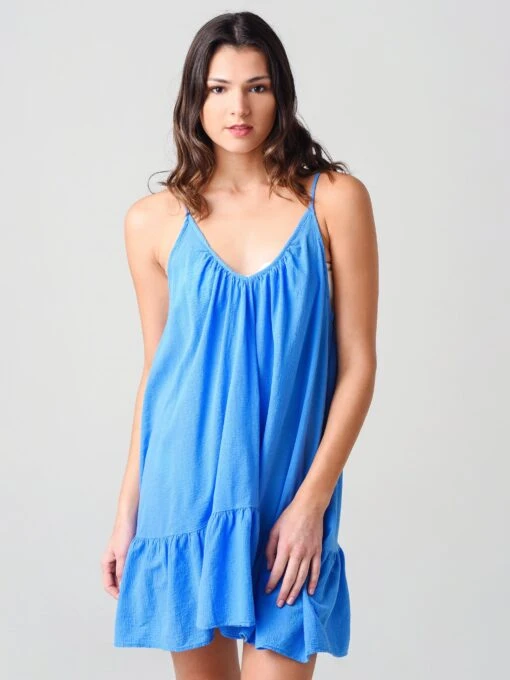 9 Seed Women's St. Tropez Ruffle Mini Cover-Up Dress -Clothing Line Store