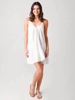 9 Seed Women's St. Tropez Ruffle Mini Cover-Up Dress -Clothing Line Store ST TROPEZxWHITExAlt3 23068222