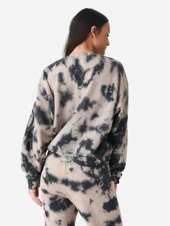 Aviator Nation Women's Hand Dyed Yin Yang Crew Sweatshirt -Clothing Line Store SWHDYYINxTIEDYEDUSTYxAlt3 87695461