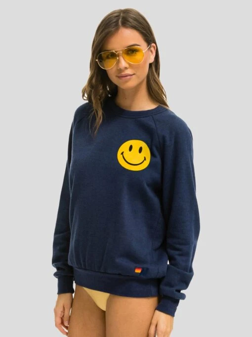 Aviator Nation Women's Smiley 2 Sweatshirt -Clothing Line Store