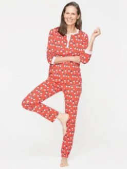 Roller Rabbit Women's Gnoels Pajamas -Clothing Line Store W LNPJ 002GNOEL RED 799cf699 cbeb 49c8 a89f da69e6b7fd7a