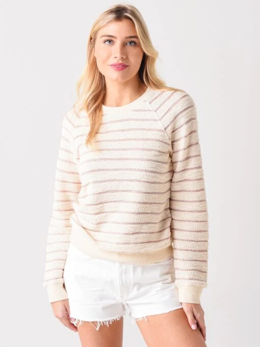 Faherty Brand Women's Pacifica Terry Crew Sweatshirt -Clothing Line Store