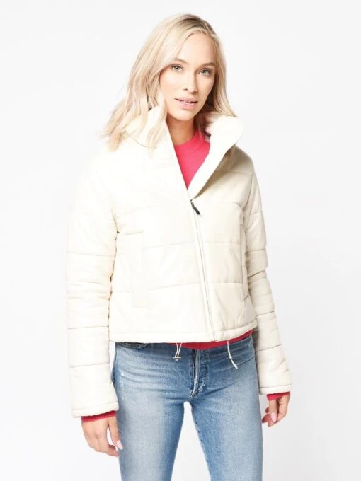 Lth Jkt Women’s Cay Cropped Puffer Leather Jacket -Clothing Line Store WPJ04 CAY PEARLWHITEalt4