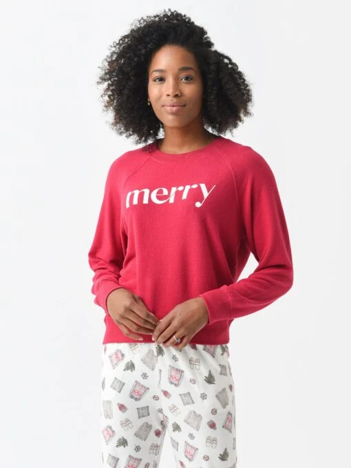 Z Supply Women's Cassie Merry Long Sleeve Top -Clothing Line Store