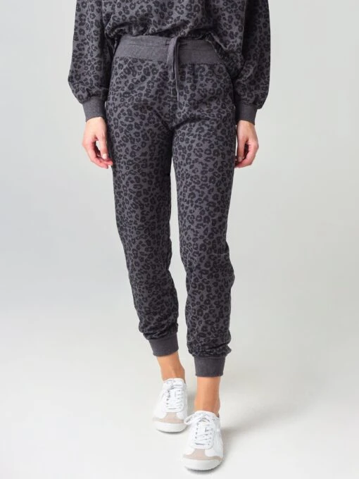 Z Supply Women's Ava Leopard Jogger Sweatpant -Clothing Line Store