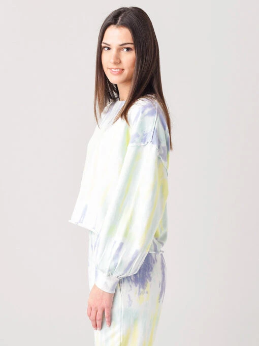 Z Supply Women's Tempest Sorbet Skies Tie-Dye Pullover -Clothing Line Store