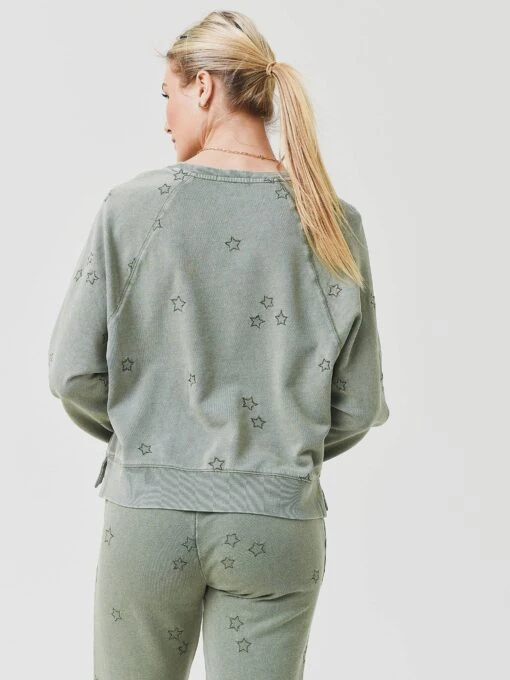 Z Supply Women's Bo Embroidered Star Sweatshirt -Clothing Line Store