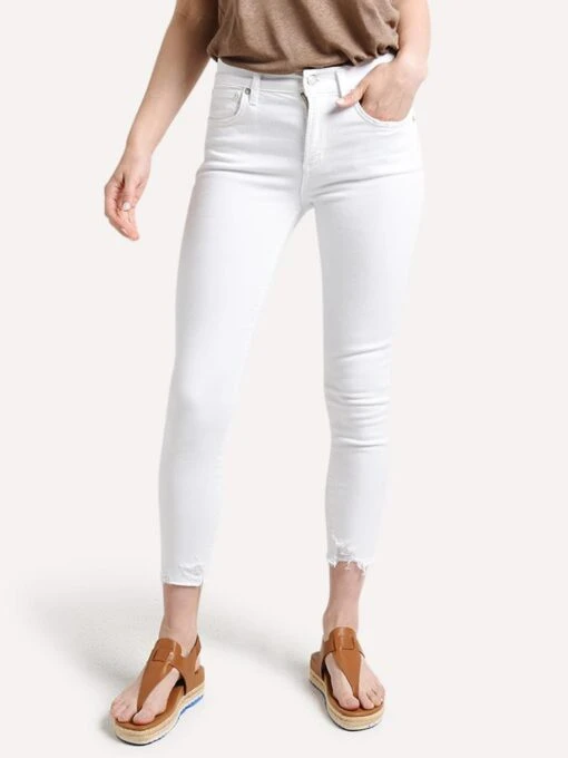 AGOLDE Sophie Crop Hi Rise Straight -Clothing Line Store a018b 1013 sanction white