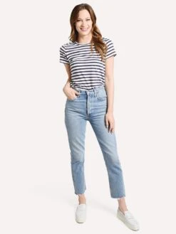 Agolde Riley Hi-Rise Straight Crop Jean -Clothing Line Store a056d 811 zephyr md ltindigo alt3