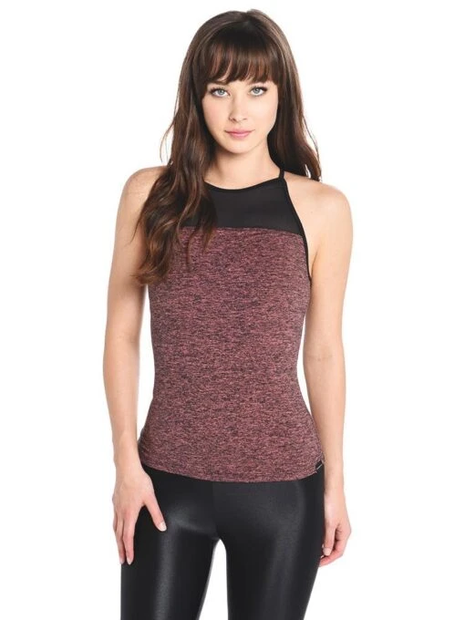 Koral Activewear Mover Tank -Clothing Line Store a224ss52 heathergreyrose black 369184f8 df83 4968 be6b 842be756eff1