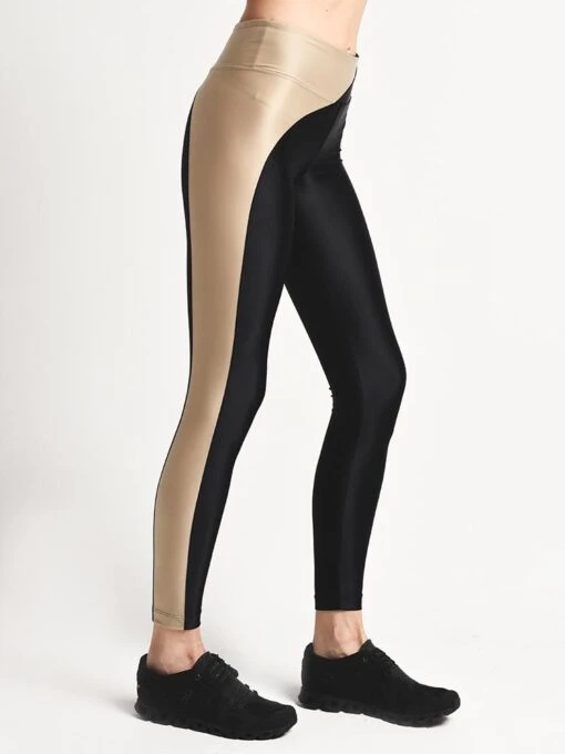 Koral Activewear Chase Mid-Rise Legging -Clothing Line Store a2450mq05 hummus blackalt1