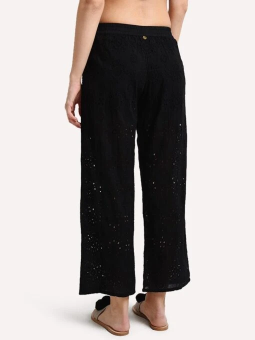 Amita Naithani Pom-pom Tassel Eyelet Pant -Clothing Line Store an 3057 blackalt2