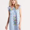 J. Marie Ana Maria Dress -Clothing Line Store anamariadress bluestripe multiemb