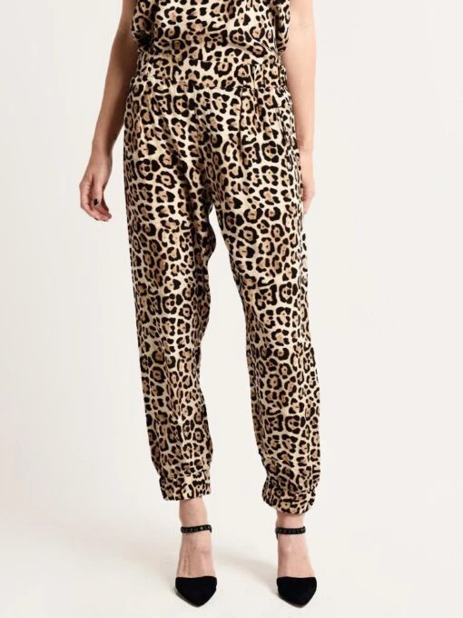 ATM Leopard Print Silk Pull On Pant -Clothing Line Store aw9148 bd9 leopardprint