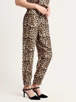 ATM Leopard Print Silk Pull On Pant -Clothing Line Store aw9148 bd9 leopardprintalt2