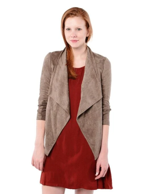 BB Dakota Nicholson Faux Suede Jacket With Rib Knit Undersleeves -Clothing Line Store bg32985 nicholson mocha 8eaee47d f0da 412b aec7 9d3365756981