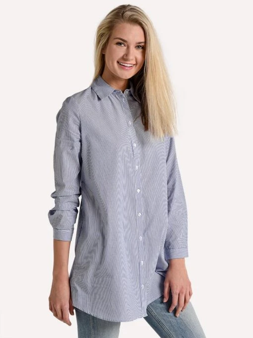 BB Dakota One Line Day Shirt Dress -Clothing Line Store bj108494 frenchbluealt1