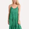 Oliphant Button Back Midi Dress -Clothing Line Store buttonbackmidi green