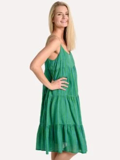 Oliphant Button Back Midi Dress -Clothing Line Store buttonbackmidi greenalt1