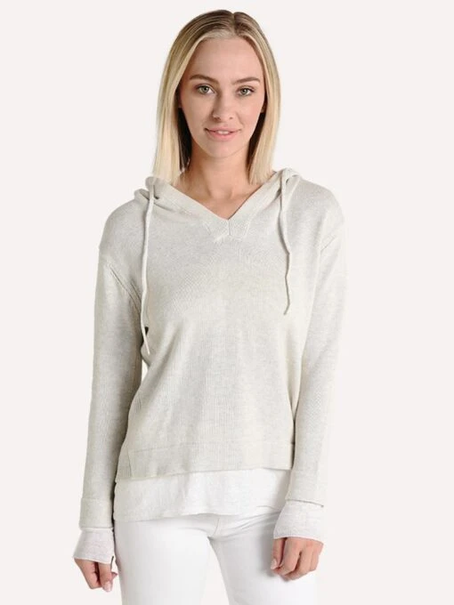 Brochu Walker The Ressie Hoodie -Clothing Line Store cci2676 pebblemelangew whiteunderlayer 3a4a2ff0 f8d4 4395 a9b9 8e01b79ee364