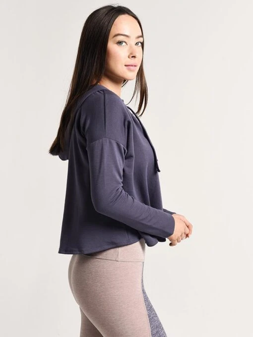 Beyond Yoga Over Tied Cropped Pullover -Clothing Line Store cf7549 deepamethystalt1