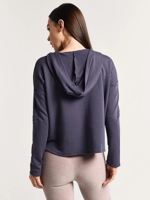 Beyond Yoga Over Tied Cropped Pullover -Clothing Line Store cf7549 deepamethystalt2