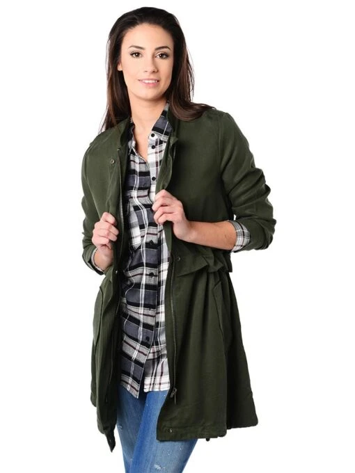 Cupcakes And Cashmere Tencel Jennisa Anorak -Clothing Line Store cg30977 jennisa armygreen 177409f4 b066 4962 a50d 301e43657c1f