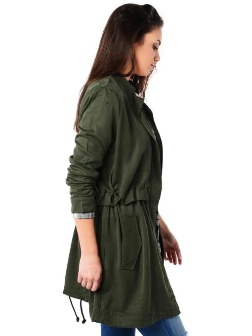 Cupcakes And Cashmere Tencel Jennisa Anorak -Clothing Line Store cg30977 jennisa armygreenalt2