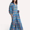 Oliphant Cinched Waist Maxi Dress -Clothing Line Store cinchedwaistmaxi turquoise