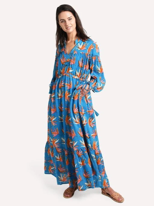 Oliphant Cinched Waist Maxi Dress -Clothing Line Store