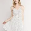 Re:Named Kara Polka Dress -Clothing Line Store d10056 white black