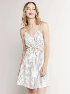 Re:Named Kara Polka Dress -Clothing Line Store d10056 white blackalt2