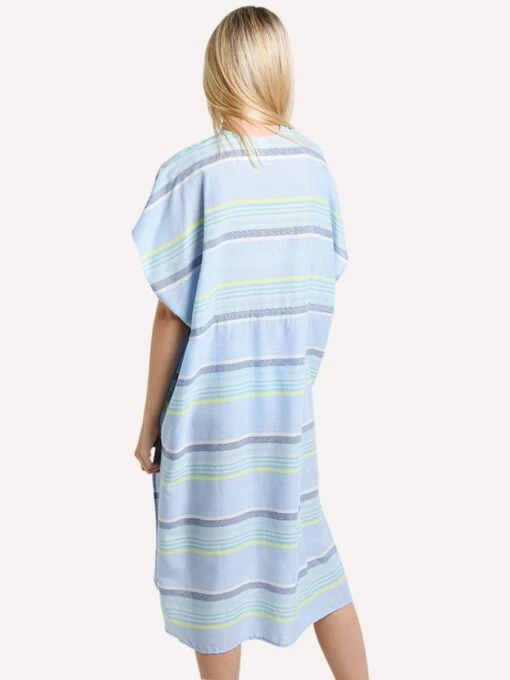 Echo Sunset Stripe Midi Cover Up -Clothing Line Store eb0050 skybluealt2