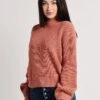 Trovata The Susan Mock Neck Sweater -Clothing Line Store fa18 w0950 23 rose