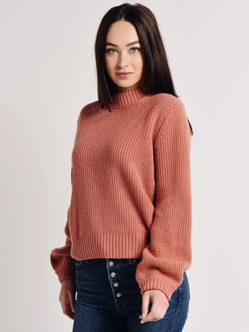 Trovata The Susan Mock Neck Sweater -Clothing Line Store fa18 w0950 23 rose