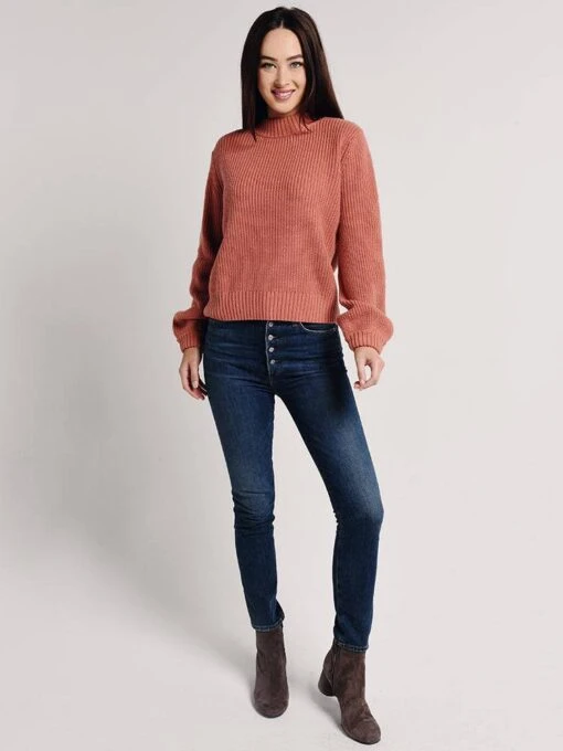 Trovata The Susan Mock Neck Sweater -Clothing Line Store fa18 w0950 23 rosealt1