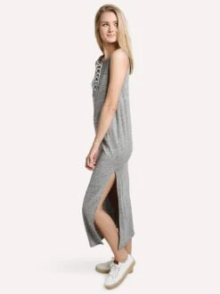 Majestic Lace Up Front Maxi Dress -Clothing Line Store j011 fro042 granitalt1