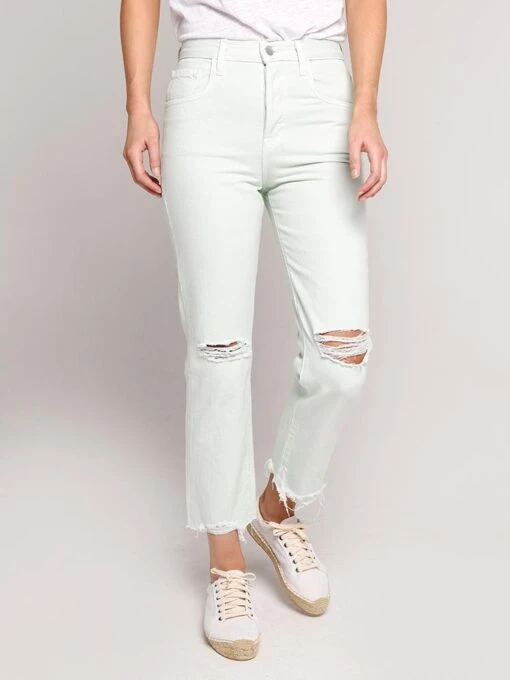 J Brand Wynne Crop Straight Jean -Clothing Line Store jb001533 spearmintdestruct