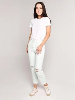 J Brand Wynne Crop Straight Jean -Clothing Line Store jb001533 spearmintdestructalt1