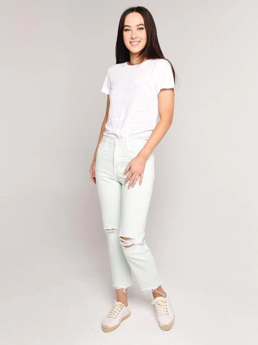 J Brand Wynne Crop Straight Jean -Clothing Line Store jb001533 spearmintdestructalt1