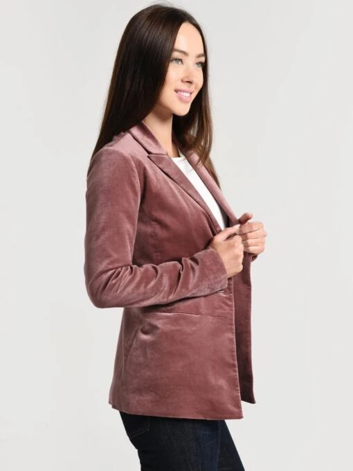 J Brand Women's Denise Velvet Blazer -Clothing Line Store jb001794 warmsablealt1