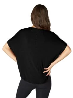 Beyond Yoga Silk Or Swim Scalloped Tee -Clothing Line Store lk7283 blackalt2