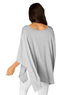 Beyond Yoga V Neck Poncho -Clothing Line Store mb7351 greyalt2