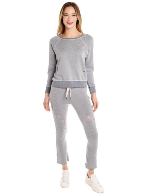 N:Philanthropy Nikkita Deconstructed Sweatpant -Clothing Line Store pa519tcr00 washedindigoalt3